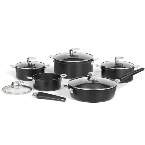 the rock pots and pans starfrit - The Rock 12 Piece Set w/T-Lock Handles