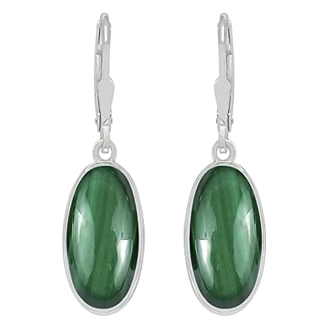 TISHAVI Malachite Earrings For Women Dangle Green Stone April Birthstone Handmade Earrings Jewelry Gifts For Her Cover