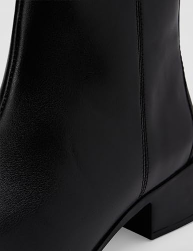 Image of ELLE Women Low Block Heel Mid-Calf Ankle Boots with side Zipper