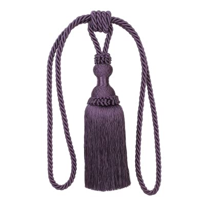 2 pièces Rideau Gland Sangles embrasses Suspendus Lier Cordes Ceinture Boule Boucle Crochet Support Rideau Accessoire Embrasse-Violet