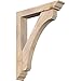 Ekena Millwork BKT0604X30X38LEC01SDF Legacy Traditional Smooth Bracket w/Offset Brace, Douglas Fir