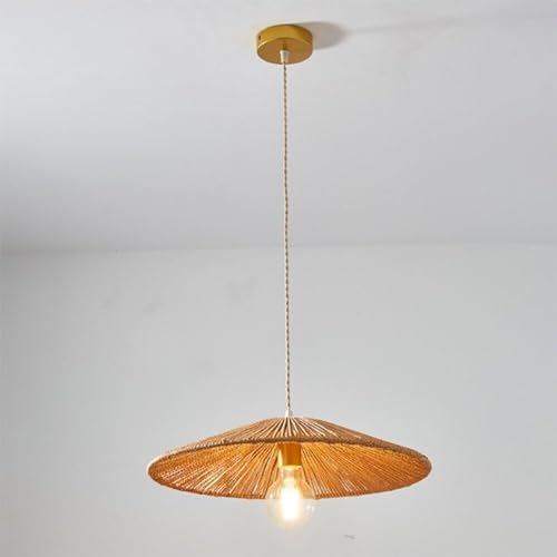 Lampe suspendue en corde de chanvre pour illuminer votre salle à manger