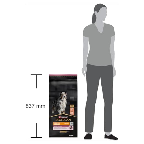 Pro Plan PURINA PRO PLAN Medium & Large Adult 7+ Sensitive Skin, Hundefutter trocken, reich an Lachs, 1er Pack (1 x 14 kg)