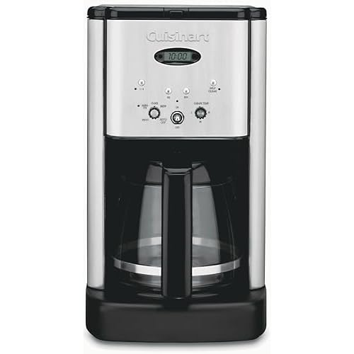 Cuisinart DCC-1200P1 Brew Central 12-Cup Programmable Coffeemaker Coffee Maker, Carafe, Brushed Chrome