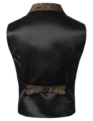 Image of VATPAVE Mens Victorian Suit Vest Steampunk Gothic Waistcoat