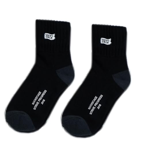Athletic Printed Gym Socks Unisex - Athletic Socks, Black Comfort and Fit for Sports and Streetwear,