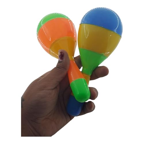 Image of Wooden Maraca Musical Rattle Toy | Shake Sound Set for Toddlers & Babies | Montessori Baby Rattles Toys | Fine Motor Skills Development, Natural Sensory Stimulation | Pack of 1