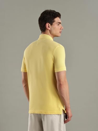 Image of Solid Slim-Fit Cotton Polo T-Shirt