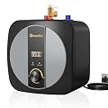 Kweetle 2.5 Gallon Under Sink Water Heater, 110V 1500W Electric Mini Tank with Pressure Relief Valve & Digital Display, Instant Hot Water for Kitchen Bathroom Salon RV, Wall or Floor Mounted
