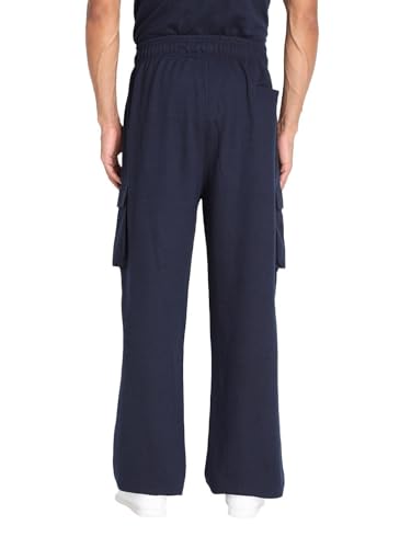 Image of CHKOKKO Men's Baggy Track Pants for Gym Workout Running Casual Wear Sports Lower with Pockets Adjustable Drawstring Waist Lightweight Quick Dry Activewear Fitness
