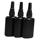 Warmhm 3 Stück Schwarze Lichtundurchlässige Industriekleber Flaschen aus Dickem Kunststoff mit Dichtem Verschluss Präziser Dosier Spitze für Klebstoff Handwerk DIY und Zufällige Farbe