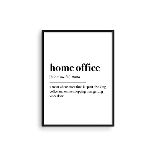 Haus and Hues Funny Quotes for Home Office Decor - Funny Home Decor & Office Wall Decor for Women Funny Work from Home Gifts Funny Work Gifts Funny Wall Decor for Home Office Decor Wall UNFRAMED 12x16