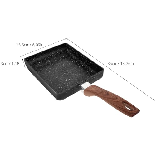 Poêle à frire compatible induction rectangulaire en aluminium à chaleur uniforme - 3
