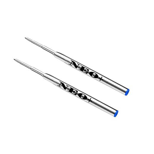 NEO+ Recambios de bolígrafo compatibles con bolígrafos Montblanc - Recambios de tinta azul con punta de 1 mm compatible con Montblanc Biros - 2 recambios de tinta azul