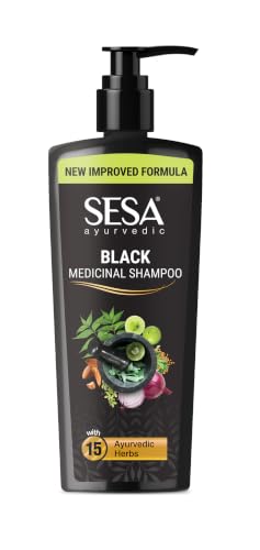 Image of Sesa Ayurvedic Medicinal Shampoo Hairfall Control Anti Dandruff Shampoo Infused with 15 Ayurvedic Herbs Smooth & Shiny Hair For Men & Women (650 ml)