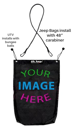 Image of Universal UTV /Golf Cart /Marine /Outdoor Mesh Trash Bag (Red)