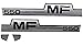 Ensemble d'autocollants de capot de capot de décalcomanie DAGDA compatible avec Massey Ferguson MF 550 OEM1698124M1