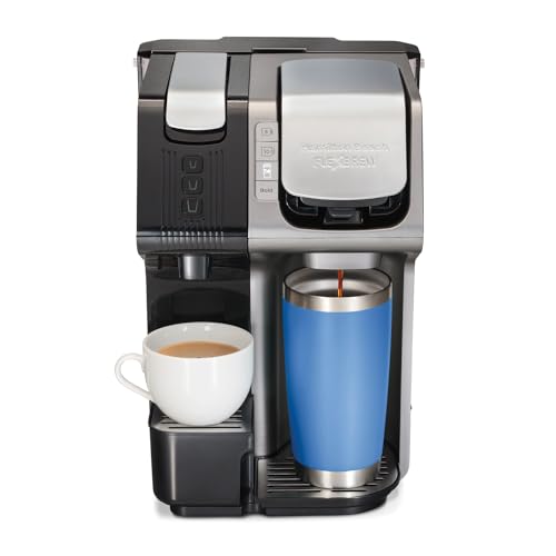 Image of Hamilton Beach FlexBrew Trio 2-Way Coffee Maker, Compatible with K-Cup Pods or Grounds, Combo, Single Serve & Espresso Machine with 19 Bar Pump, 56 oz. Removable Reservoir, Black