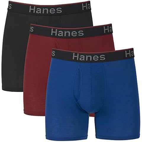 Hanes Men's Boxer Briefs Pack with Total Support Pouch Cover