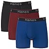 Hanes Total Support Pouch – Calzoncillos tipo bóxer para hombre, antirozaduras, absorben la humedad, control de olores, paquete de 3 (pierna regular o larga)