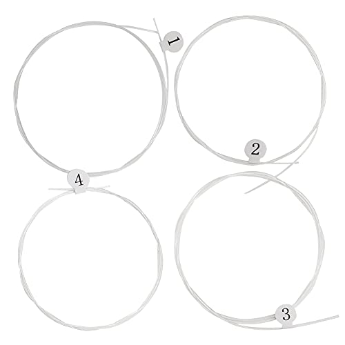 4er Pack von Nylon Ukulele Saiten - Ukulele String, Bright Sound Strings Ersatzteil für Ukulele Gitarreninstrument Zubehör Cover