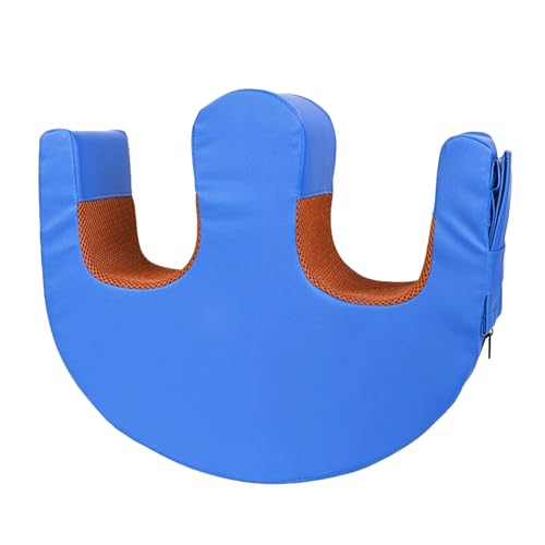 YAMAGW U 字型寝返り補助クッション 介護用品 固定ストラップ付き 脱落防止 PU レザー素材 防水 体位変換補助 床ずれ・関節拘縮防止 看護用 ベッド・車椅子兼用 患者・高齢者・身体障害者向け 持ち手付き 移動易 軽量 長時間使用安全