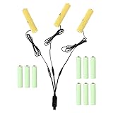 Xinsheinelry 3-in-1-Batterie zu Elektro LR06-Konverter, wandelt alle 1–4 Stück LR06-betriebenen Uhren Spielzeuglampen in USB Strom um, ohne Kabel