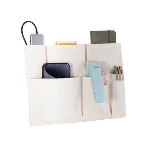 Rmour S1 Magnetic Organizer Board – Heavy-Duty Canvas Wall Storage with 6 Pockets & Hidden Compartment for Fridge, Office Desk, or Entryway, Back of Door Organizer