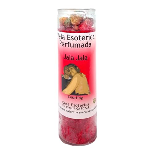 JALA JALA Courting RED-Palm Wax Spiritual Intention Spell Candle-[RED] | Vela CASA ESOTERICA PERFUMADA- (JALA JALA)