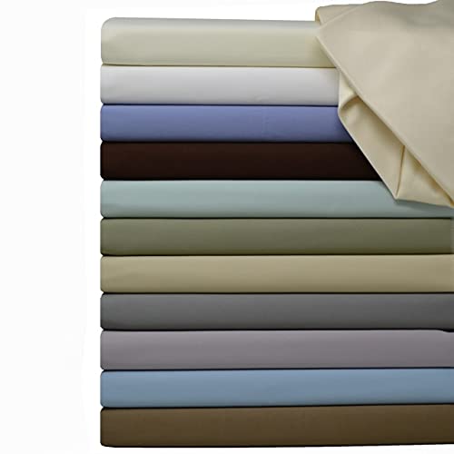 Split-King: Adjustable King Bed Sheets 5PC Solid White 100% Cotton 600-Thread-Count, Deep Pocket
