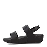 fitflop lulu adjustable leather back-strap sandals, sandali bassi donna, tutto nero, 42 eu