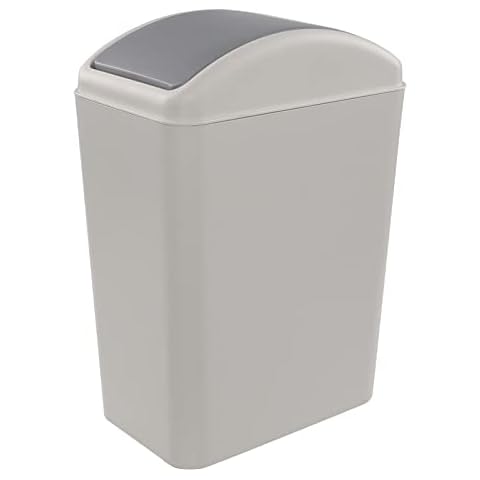 Gloreen 1 Packs 16 L Kitchen Trash Bin, Plastic Rectangular Dustbin Cover