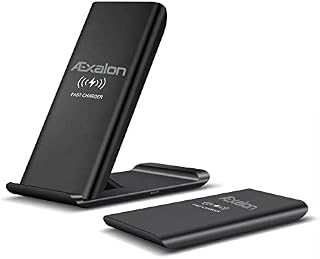 Æxalon Foldable Wireless Charger Stand, Qi-Certified 15W Fast Wireless Charging Stand for iPhone 13/12/SE 2020/11/XS/Max/XR/X/8,Samsung Galaxy S21/S20/S10/S10+/S9/S9+/S8/Note and Qi-Enabled Phones