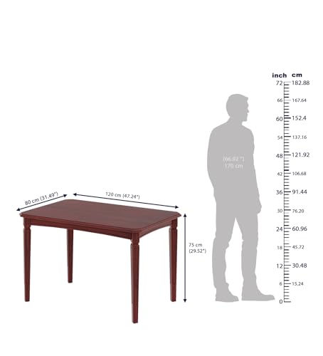 Image of Wakefit Kumen 4 Seater Teak Wood Dining Table