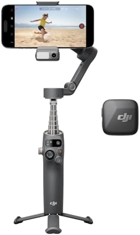 DJI Osmo Mobile 7P + Mic Mini TX (Noir Absolu), Stabilisateur Nac...