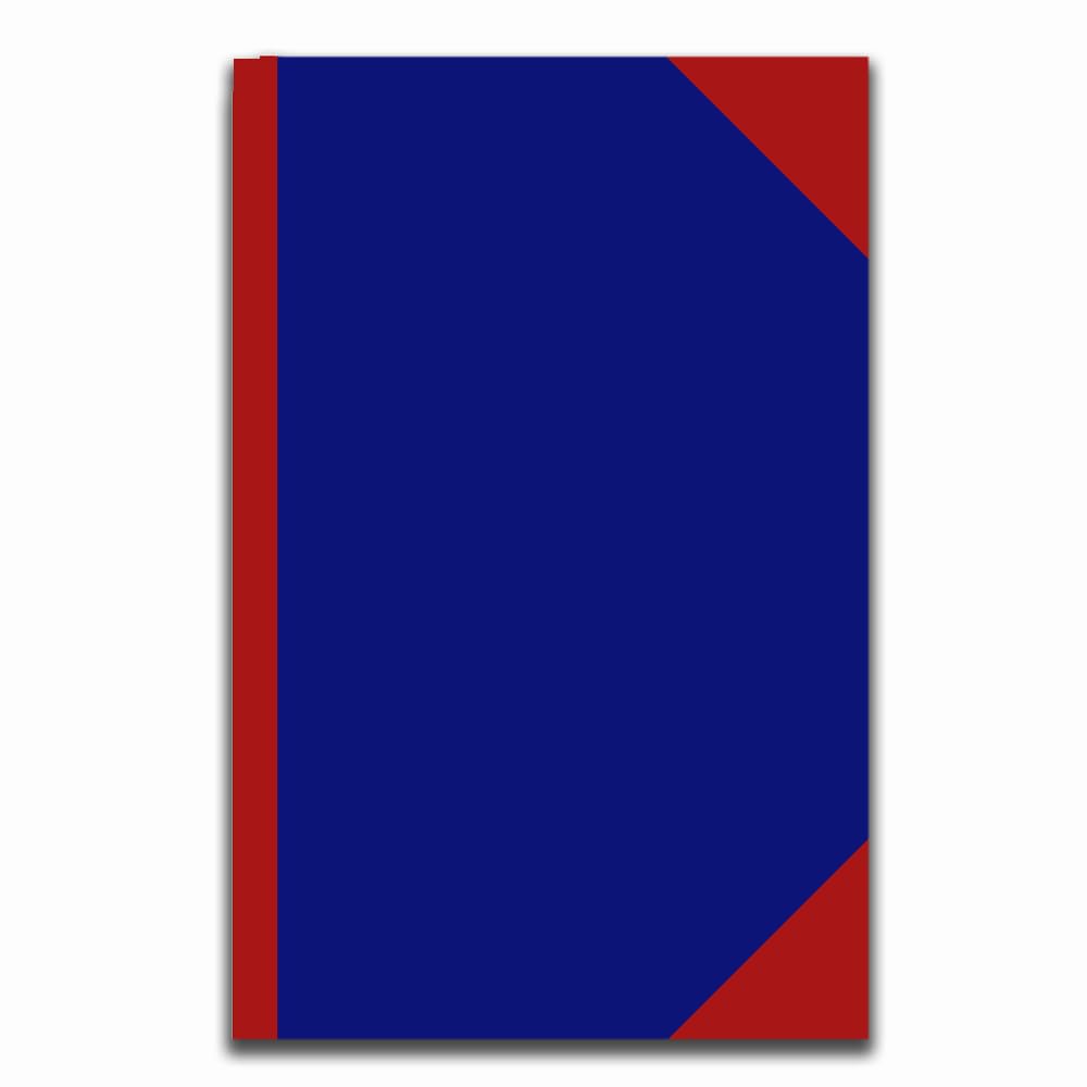 Trison Registro de entrada para puerta, 768 páginas, papel de contabilidad verde, orientación horizontal, 21,5 x 34 cm, lona roja, tapa dura, Quire 12, paquete de 1