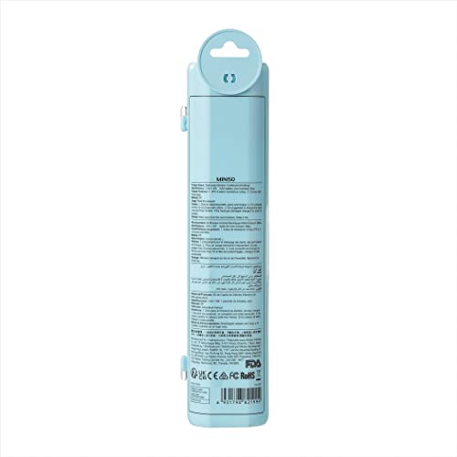 Image of MINISO Electric Toothbrush,AA Battery Powered Electric Brush with Super Soft Bristles for Men & Women, 3 Brush Heads& Travel Toothbrush Case,Blue