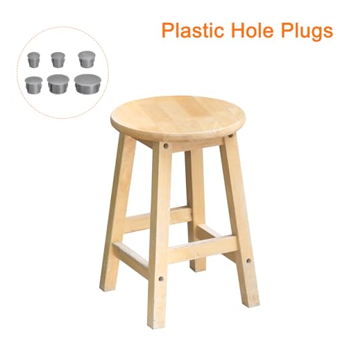 Image of uxcell Nylon Plastic Hole Plug, 155Pcs 0.2 inch /0.24 inch /0.31 inch /0.39 inch /0.51 inch /0.98 inch 6 Sizes Hole Plugs Panel Flush Type Knockout Locking Plugs for Furniture Cabinet Insert End Caps, Grey