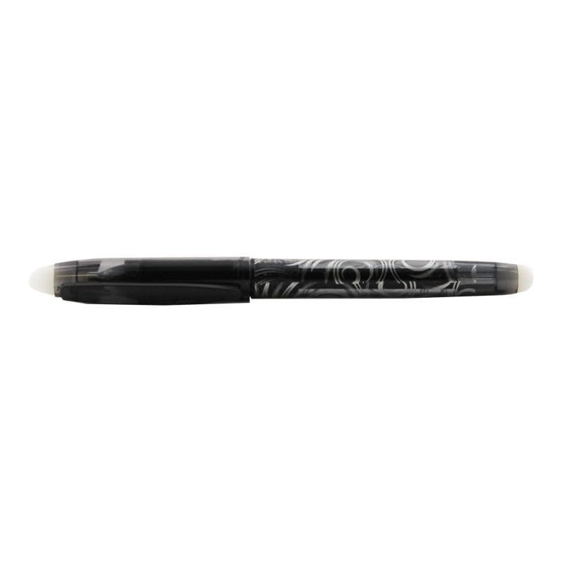 Boîte 12 stylos encre gel effaçable R-Pen noir pointe moyenne 0.7mm