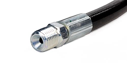 Schieffer 1/4In. X 50Ft. 4400 Psi Thermoplastic Sewer Jetter Hose & 6.5 Orifice Button Nose Nozzle #TOP2