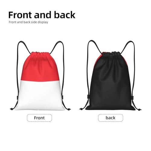 Indonesian Flag Drawstring Bags â€“ Water-Resistant Sports Gym Sackpack,Gifts,Fitness Enthusiasts4