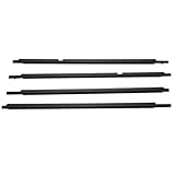 ATUOTPO 4Pcs Left & Right Black Door Window Strip Compatible with Toyota Land Cruiser LC100 1998-2007 4.7L # 75710-60061 75720-60061 75730-60041 75740-60041
