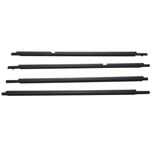 ATUOTPO 4Pcs Left & Right Black Door Window Strip Compatible with Toyota Land Cruiser LC100 1998-2007 4.7L # 75710-60061 75720-60061 75730-60041 75740-60041