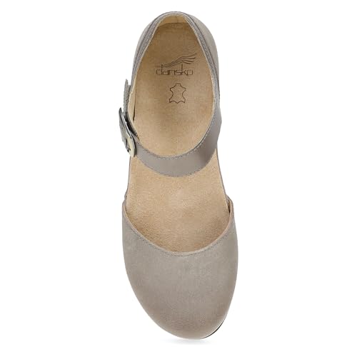 Image of Dansko Mae Mary Jane for Women - Dual-Density Cork /EVA Midsole and Lightweight Rubber Outsole Provide Durable and Comfortable Ride on Patented Stapled Construction