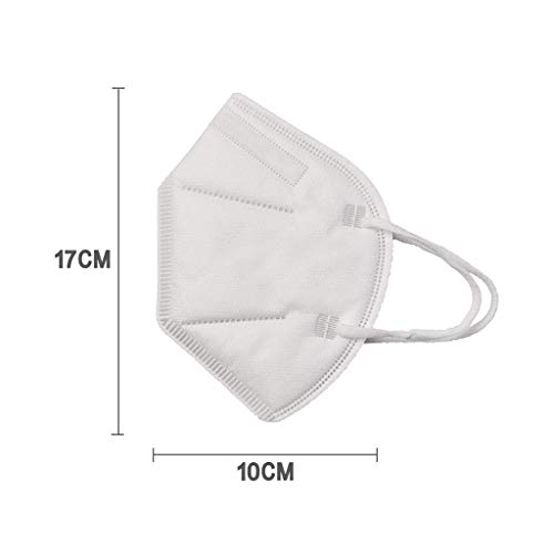 50 peças de equipamento de proteção pessoal N95 para poeira, poluição de ar com argola elástica (50