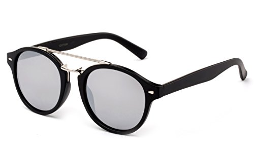 Modern Celeb Design Round Vintage Look Fashion Mirrored Sunglasses2