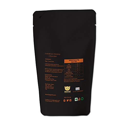 Image of BOGATCHI Luxurious Hot Chocolate Drink Powder, Drinking Chocolate Powder, Gluten Free | Tasty | Vegan , Dark Chocolate Drinking Powder, 200g , Free Measuring Spoon