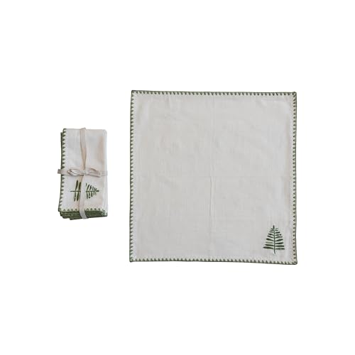 Servilletas de algodón con bordado, juego de 4 miniatura 1