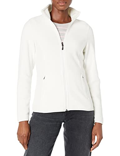Amazon Essentials Chaqueta de Forro Polar Suave con Cremallera Completa y Corte clásico (Disponible en Tallas Grandes) Mujer, Marfil, M