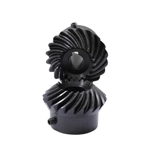 Bevel Gear Pinion Hardware Mechanical 1 Pair Steel Spiral Bevel Gear 2M 30 Tooth Process Hole 12mm Surface High Frequency Quenching Helix Angle 35 Degrees